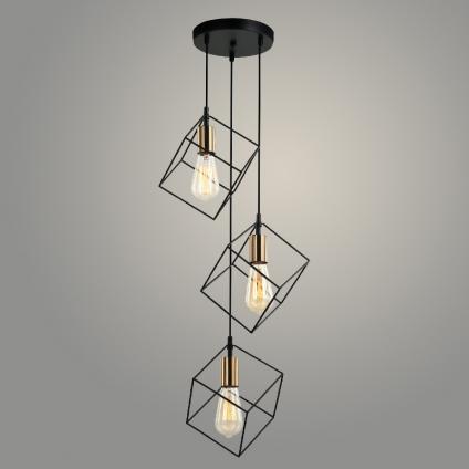 Подвес MDM4244/3HQ BK+BRO черный/коричневый 3х60W E27 d360 h1730, XLD22